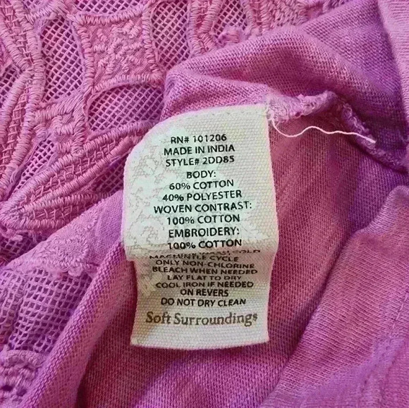 Soft surroundings purple top size xs - Picture 7 of 8